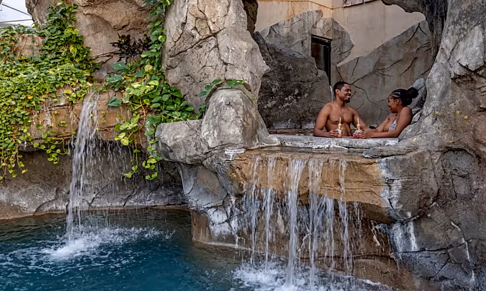 A tropical oasis awaits at the Biosphere Pool.
